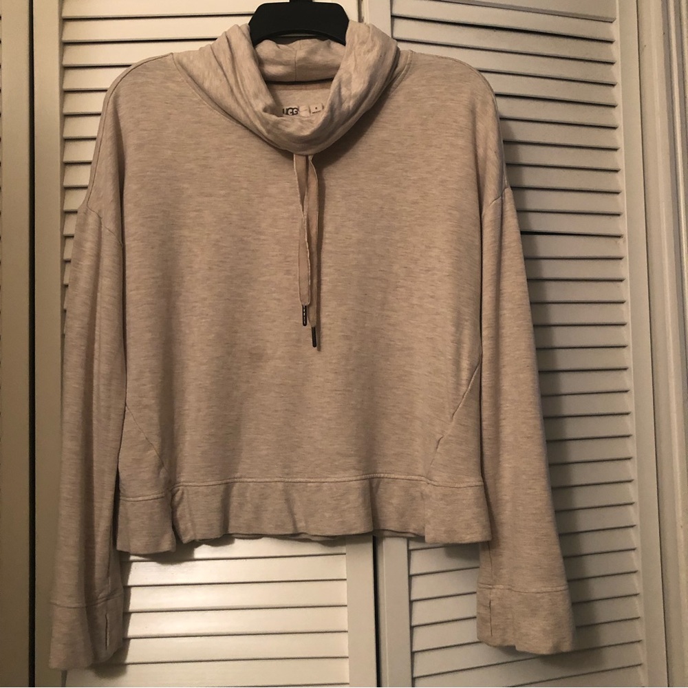 UGG Australia Miya Cowl Neck Pullover sweatshirt heather beige size M
